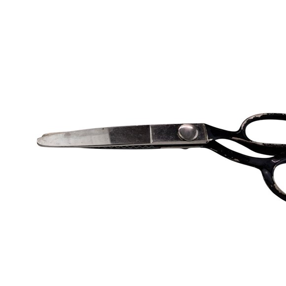 Vintage Wiss Pinking Shears 9" Sewing Newark USA Made 1942-1950 Zig Zag Scissors - Picture 4 of 8